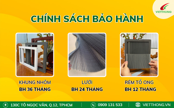 Chính sách bảo hành cửa lưới tại công ty Việt Thống