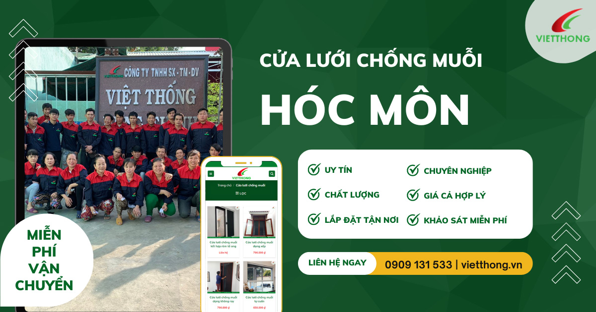 Cửa lưới chống muỗi Hóc Môn