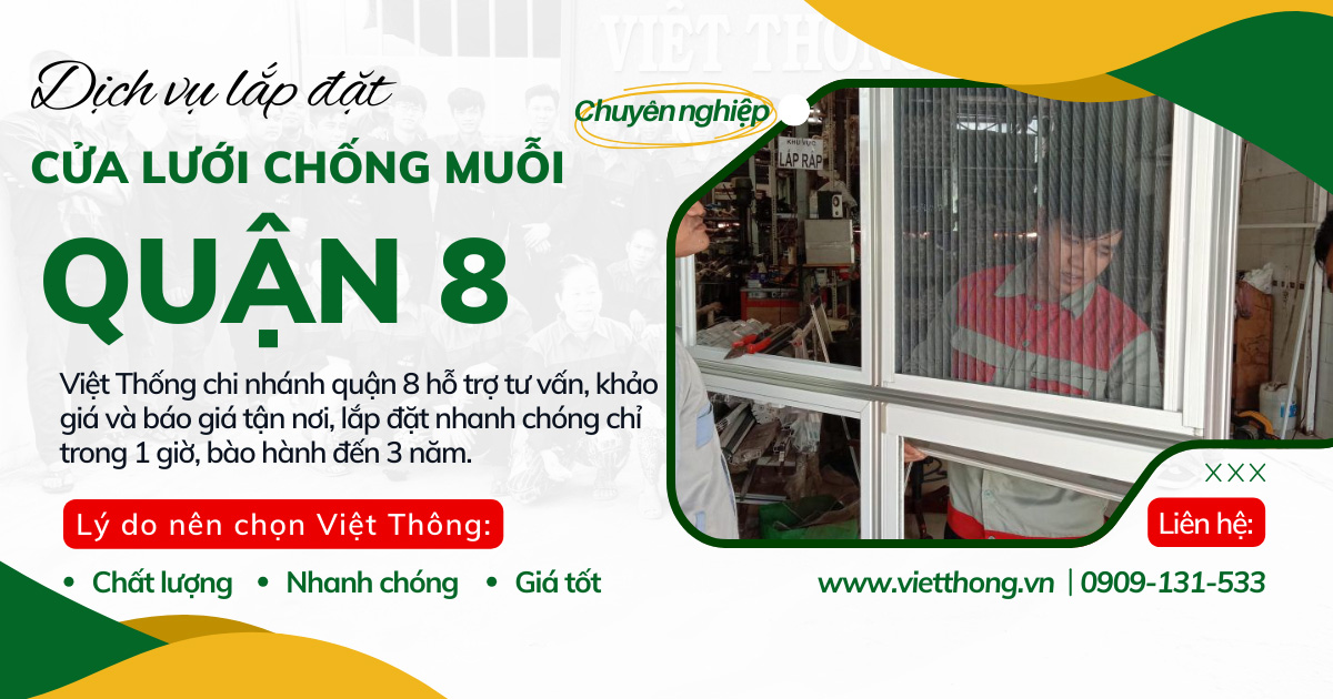 Cửa lưới chống muỗi quận 8