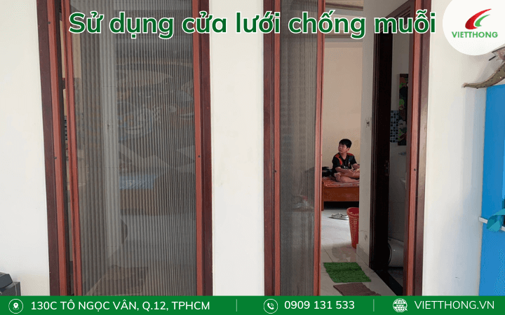 Sử dụng lưới chống muỗi