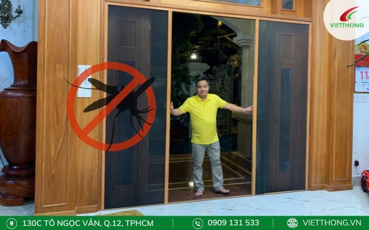 chống muỗi đốt bằng cửa lưới