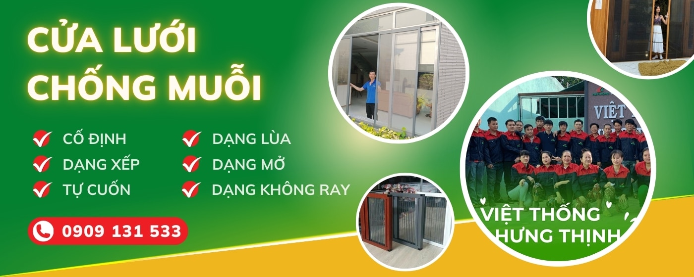 Banner cửa lưới chống muỗi Việt Thống