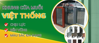 Banner khung nhôm cửa lưới