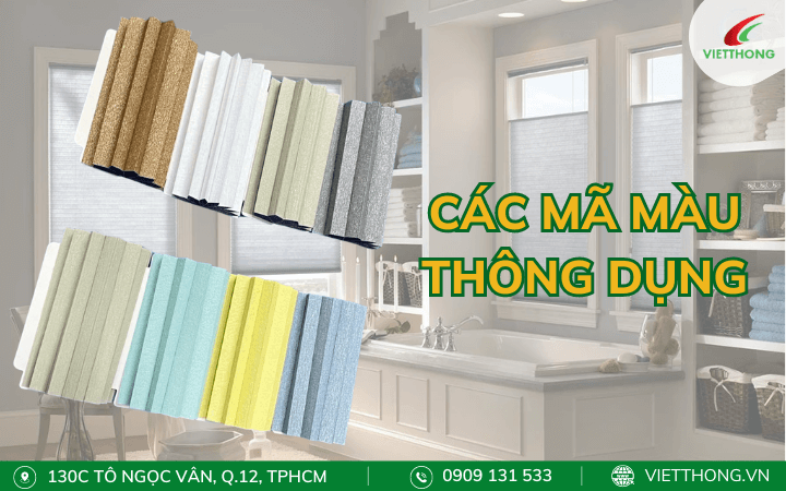 Bảng màu rèm tổ ong