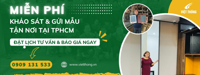 Miễn phí khảo sát và gửi mẫu vách ngăn tổ ong tại TPHCM