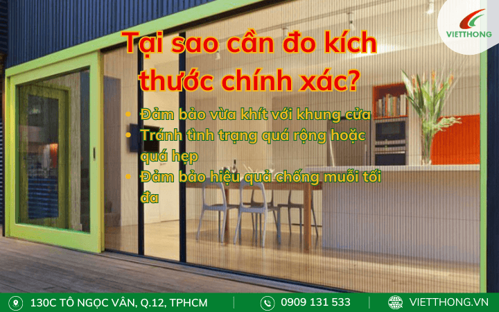 Tại sao cần đo kích thước cửa lưới chính xác