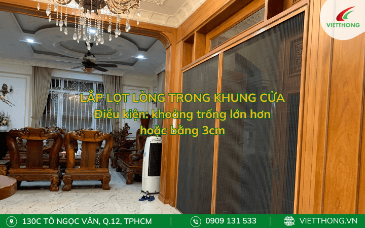 Lắp cửa lưới lọt lòng khung cửa