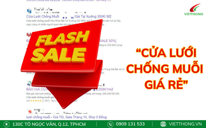 Quảng cáo cửa lưới chống muỗi giá rẻ