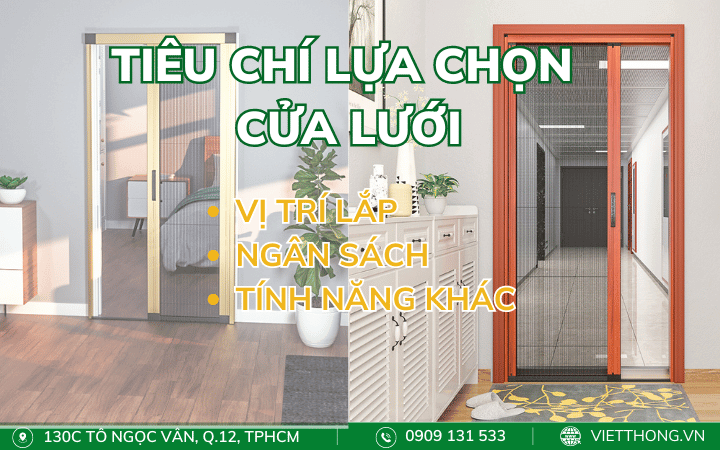 Tiêu chí lựa chọn cửa lưới