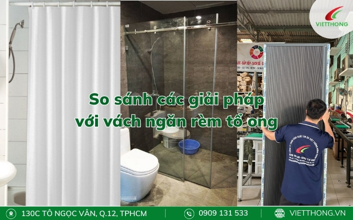 So sánh các loại vách ngăn cho phòng tắm