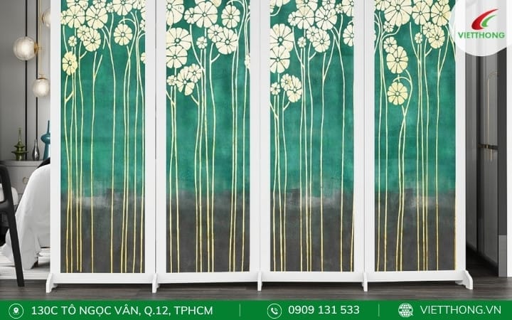 Tấm bình phong ngăn phòng đơn giản tinh tế Tấm bình phong ngăn phòng đơn giản tinh tế