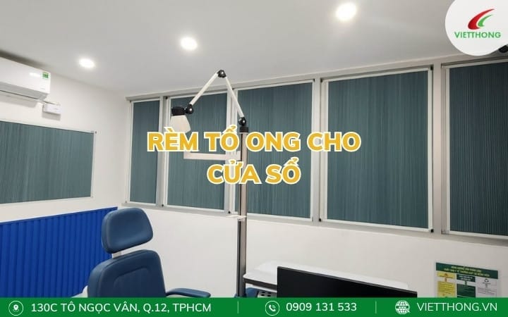 Rèm tổ ong ngăn phòng cho cửa sổ giải pháp thẩm mỹ