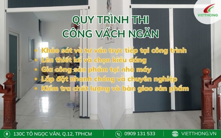 Quy trình thi công vách ngăn tổ ong tại Tây Ninh