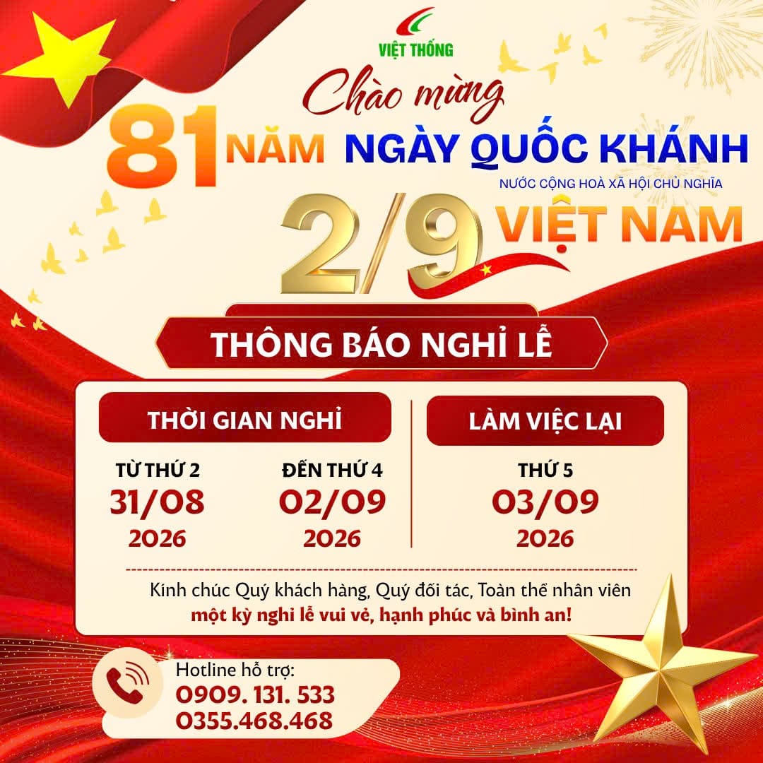 thông báo nghỉ lễ 2/9/2026